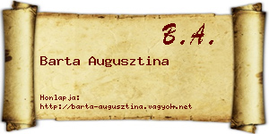 Barta Augusztina névjegykártya